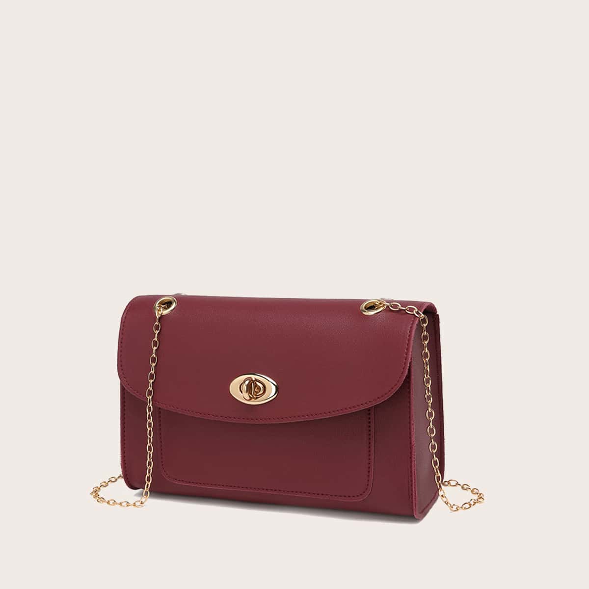

Minimalist Flap Crossbody Bag, Red