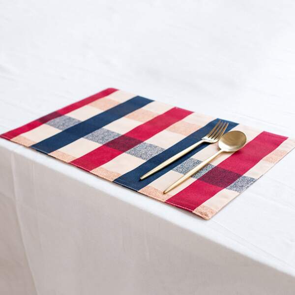

Plaid Pattern Placemat, Multicolor
