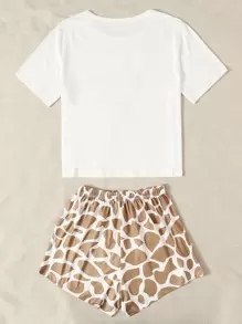 Conjunto de pijama / Pijama con gráfico de dibujos animados - Multicolor - Ver 2