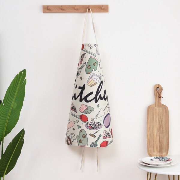 

Graphic Print Apron, Multicolor