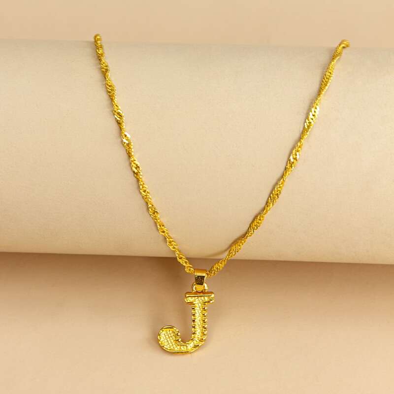 

Letter Pendant Necklace, Gold