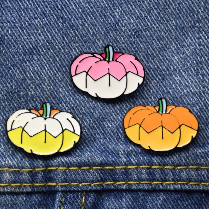 

3pcs Pumpkin Decor Brooch, Multicolor