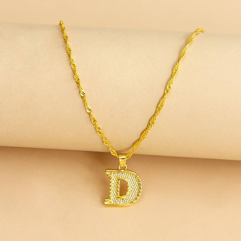 

Letter Pendant Necklace, Gold