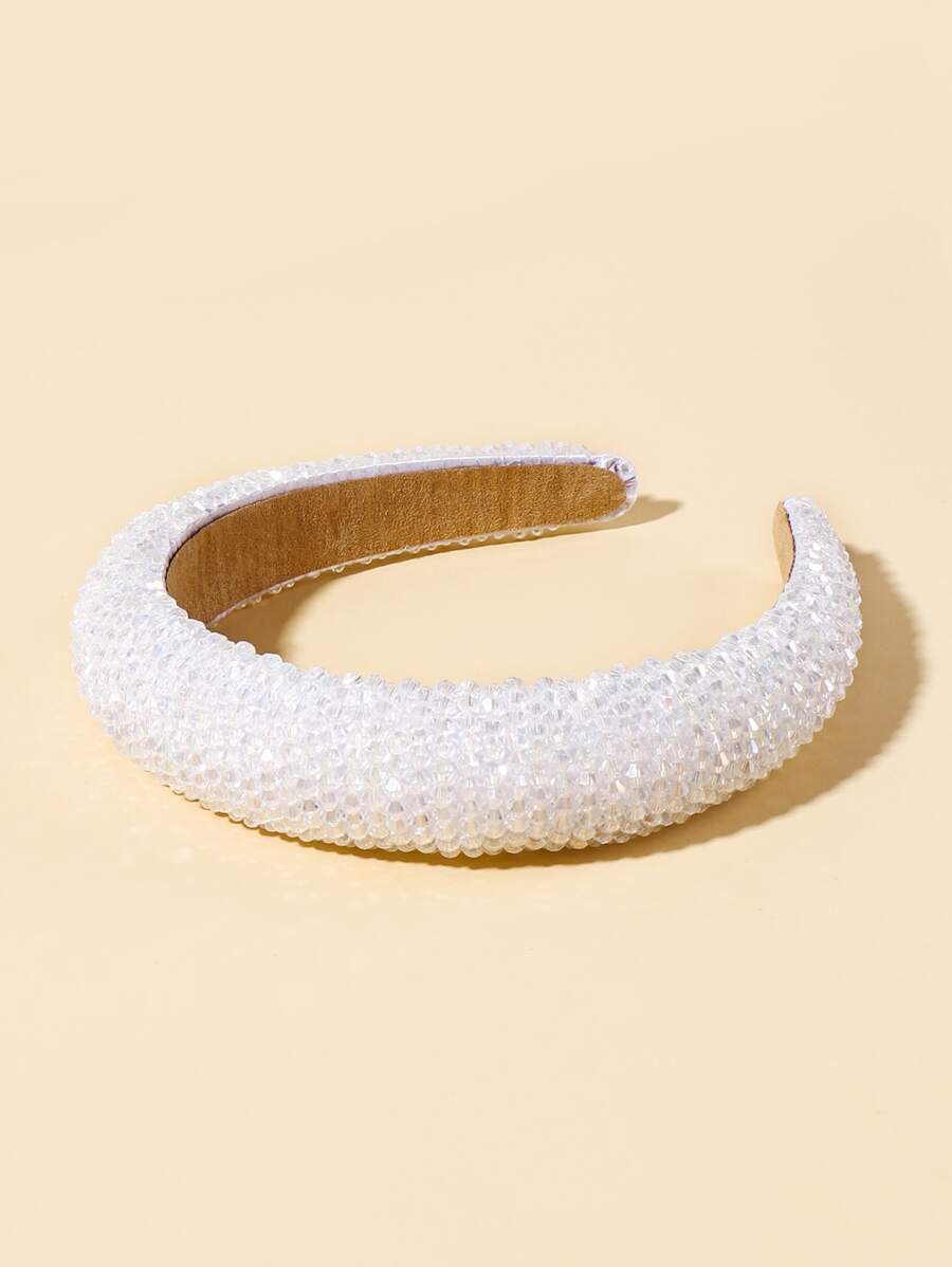 Đồ trang trí Rhinestone Vòng tóc Thanh lịch - trắng - Xem 1