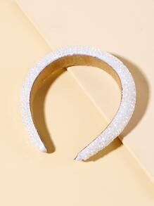 Đồ trang trí Rhinestone Vòng tóc Thanh lịch - trắng - Xem 2