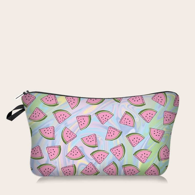 

1pc Cartoon Graphic Makeup Bag, Pink