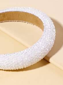 Đồ trang trí Rhinestone Vòng tóc Thanh lịch - trắng - Xem 3