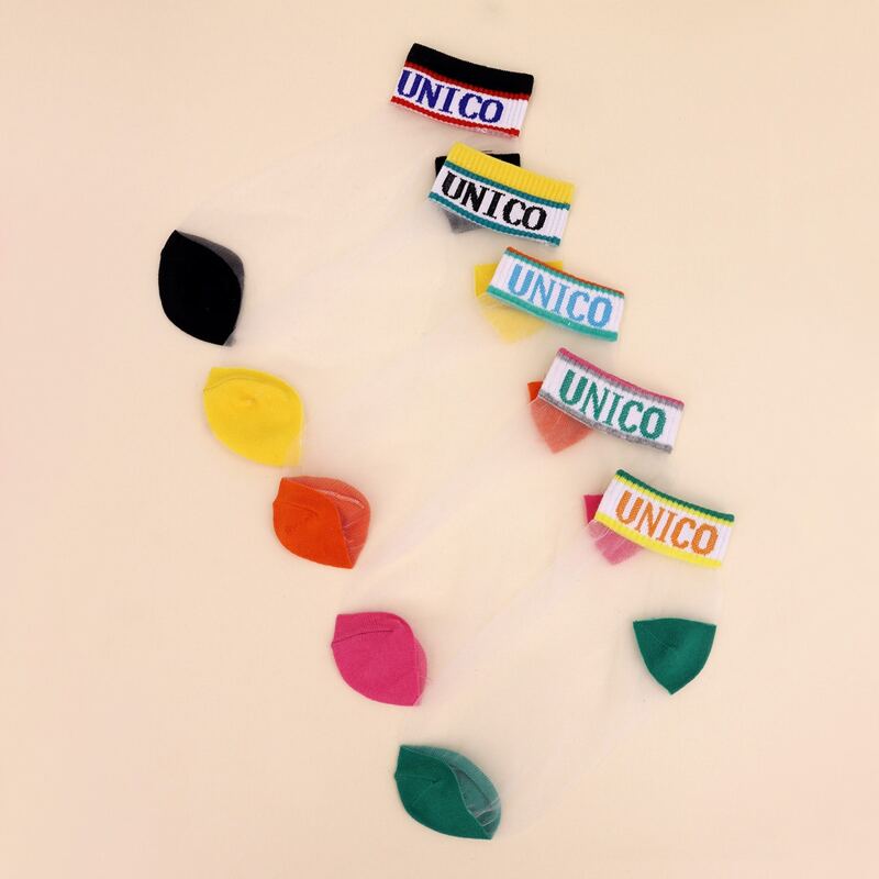 

5pairs Letter Graphic Mesh Socks, Multicolor