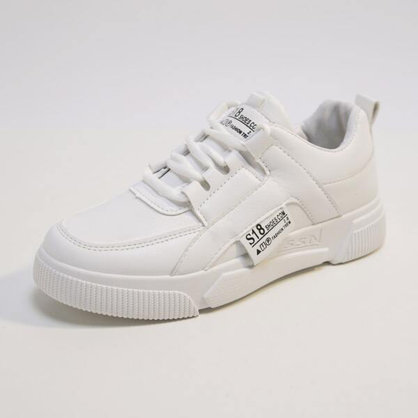

Lace-up Front Wide Fit Skate Shoes, White