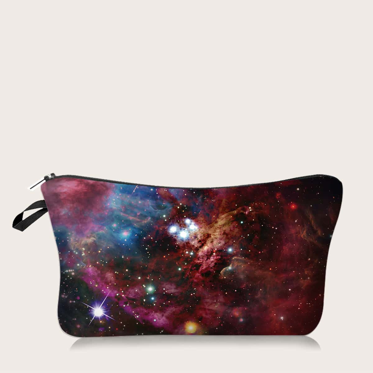 

1pc Galaxy Print Makeup Bag, Multicolor