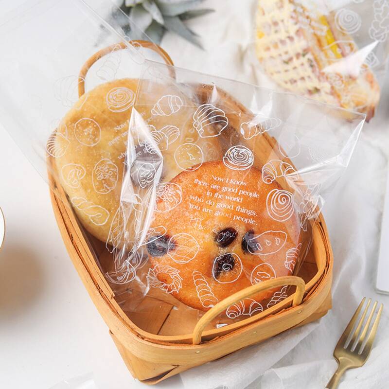 

50pcs Clear Bread Package Bag