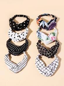 8 piezas diadema de rayas - Multicolor - Ver 1