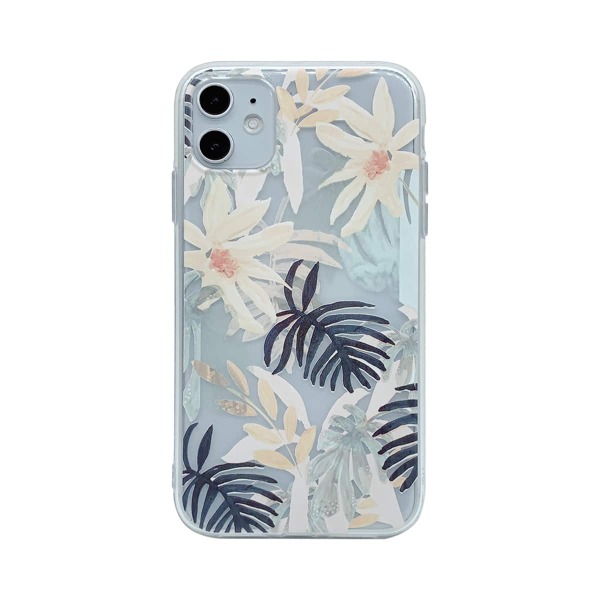 

Floral & Leaf Print iPhone Case, Multicolor