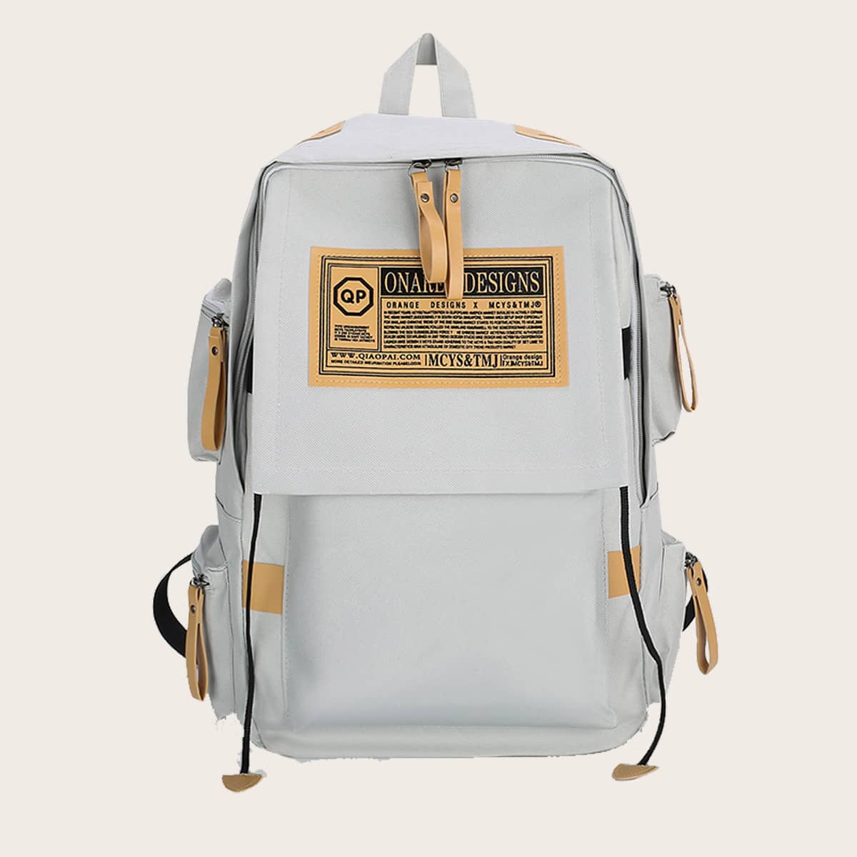 

Guys Letter Patch Backpack, Grey