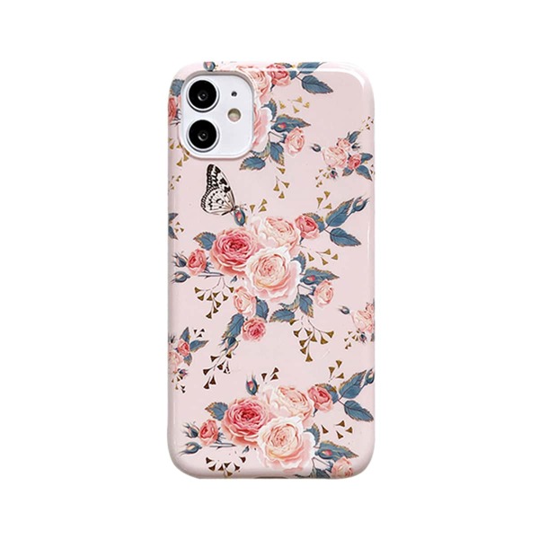 

1pc Flower Print iPhone Case, Multicolor