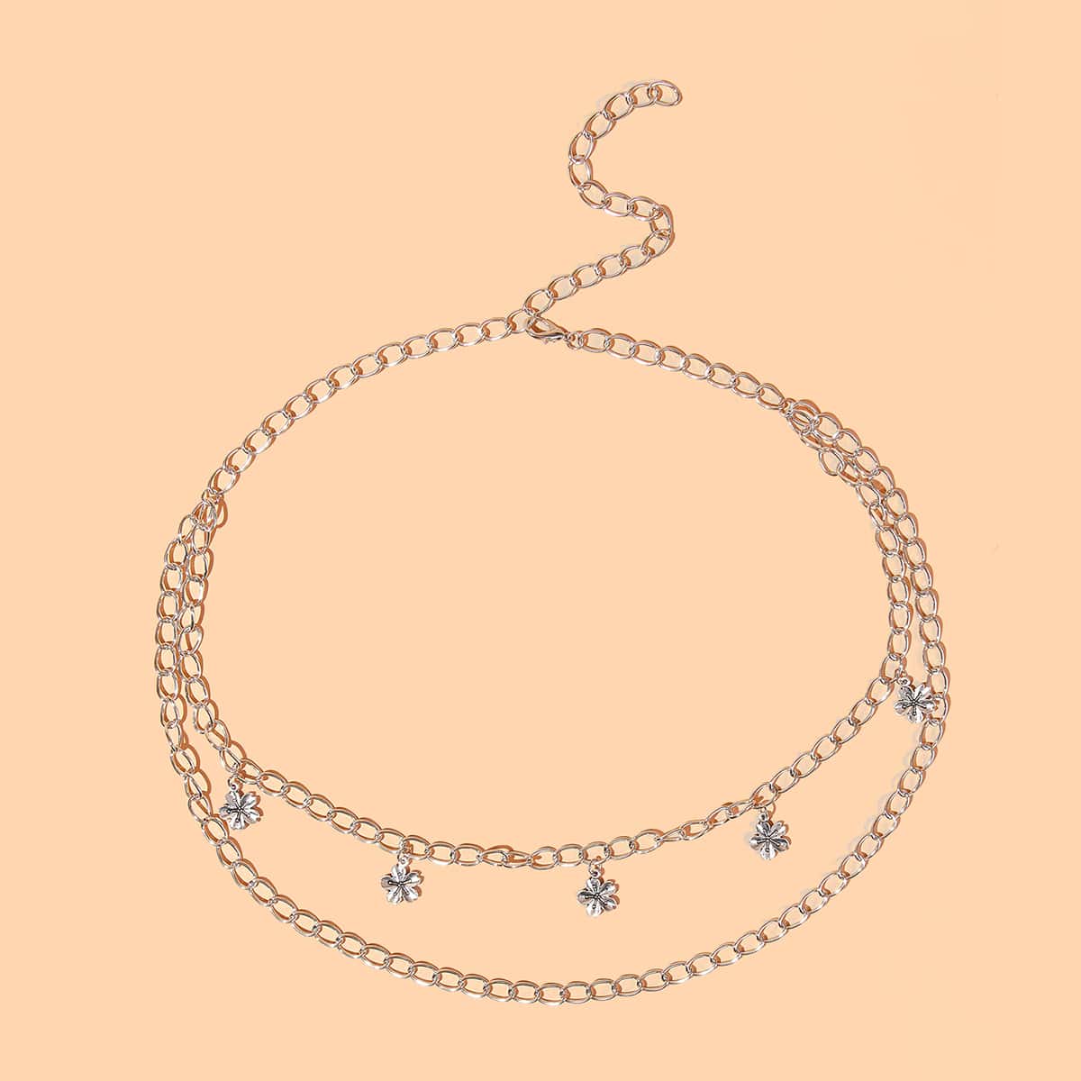 

Floral Waist Chain, Silver