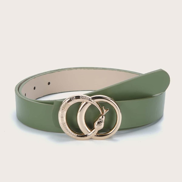

Serpentine Buckle Belt, Green