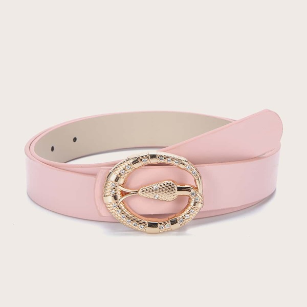 

Serpentine Buckle Belt, Pink