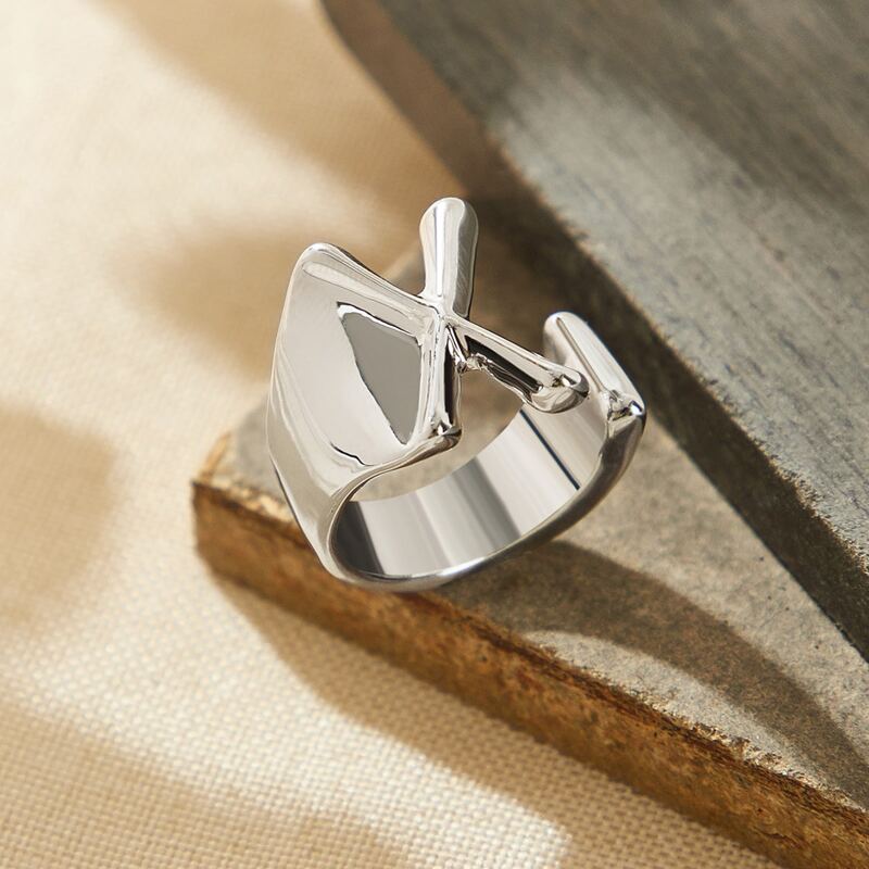 

Letter X Ring, Silver
