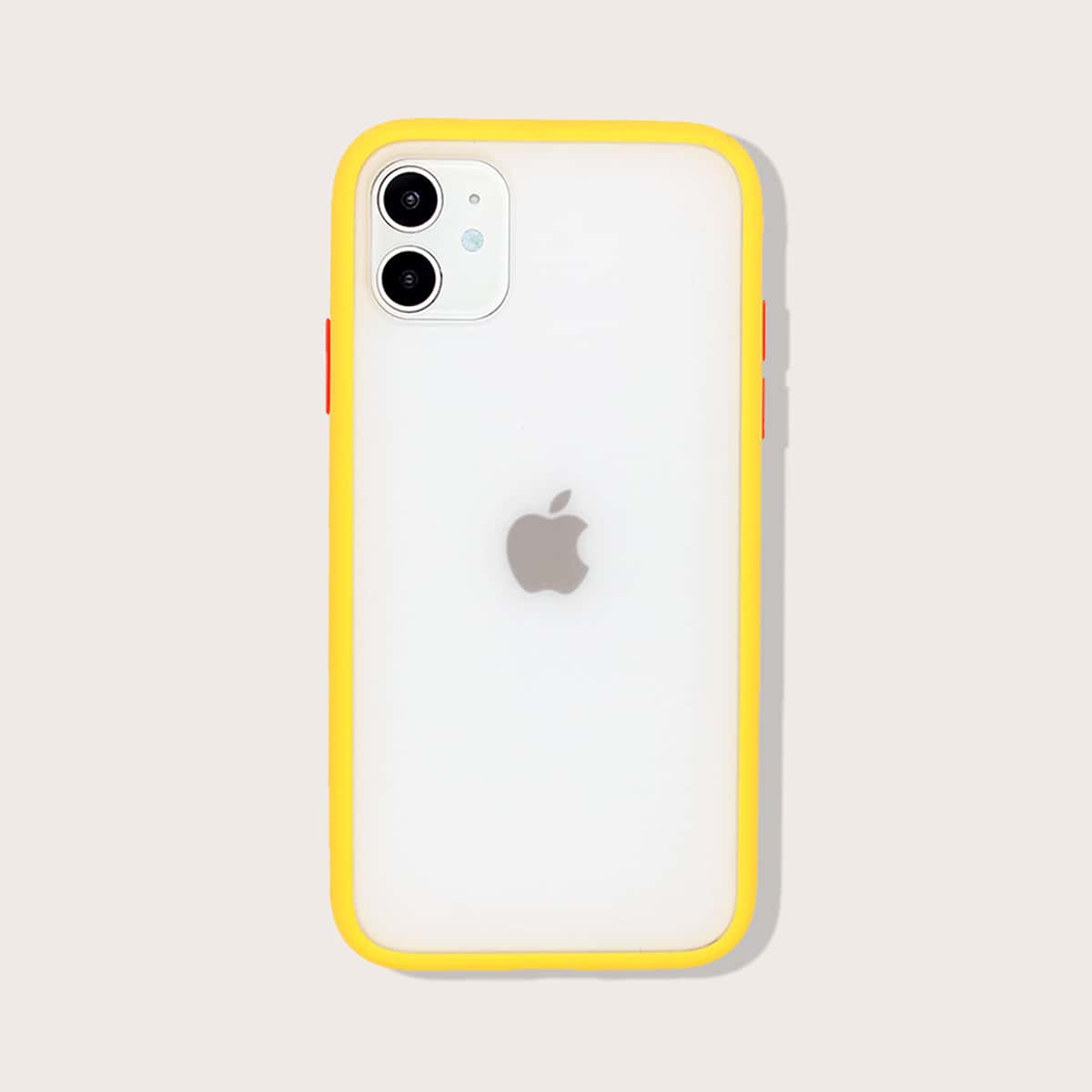 

Contrast Trim iPhone Case, Yellow clear