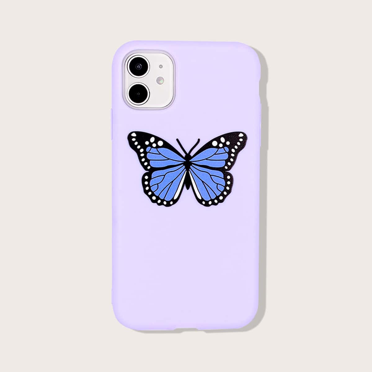 

Butterfly Print iPhone Case, Lilac purple