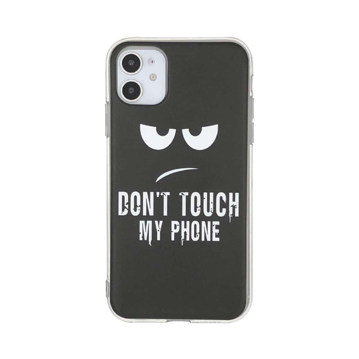 

1pc Slogan Graphic iPhone Case, Black and white