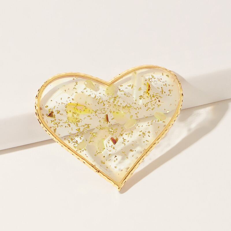 

1pc Heart Shaped Nail Art Gel Palette, Multicolor