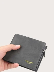 Monedero de hombres con letra - Gris - Ver 3