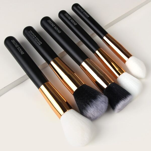 

5pcs Soft Makeup Brush Set, Black