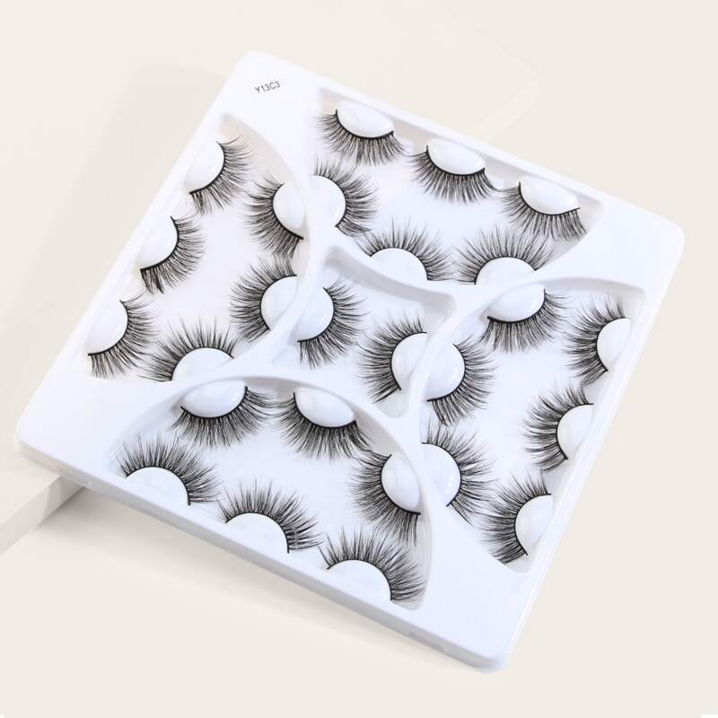 

13pairs Naturally Lengthen False Eyelashes, Black