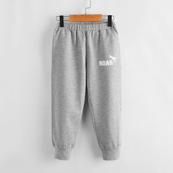 

Toddler Boys Dinosaur And Letter Graphic Sweatpants, Grey