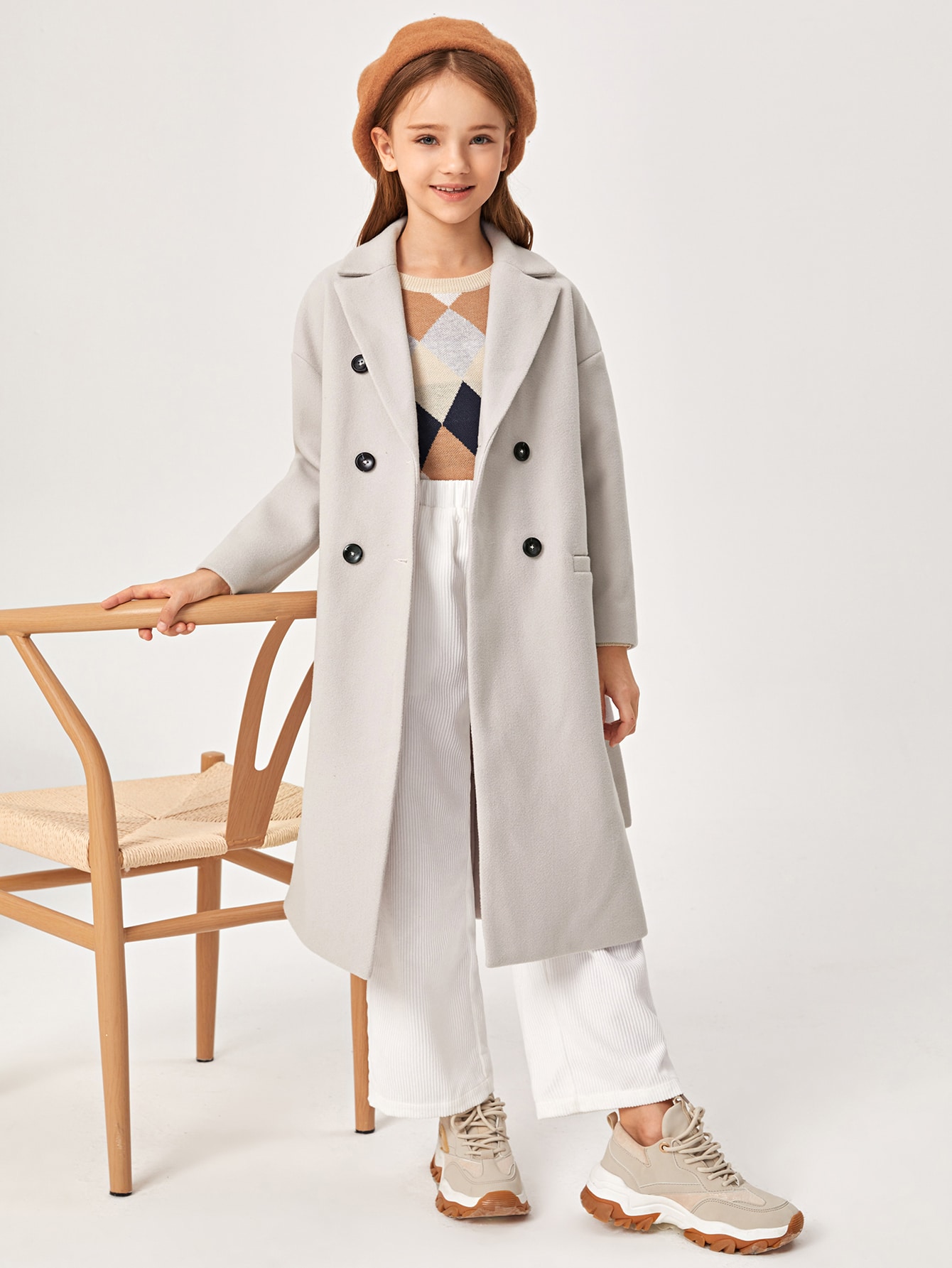 manteau fille avec ceinture