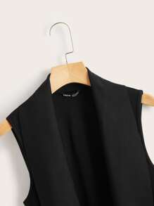 SHEIN Clasi Chaleco con cinturón de cuello con fruncido
