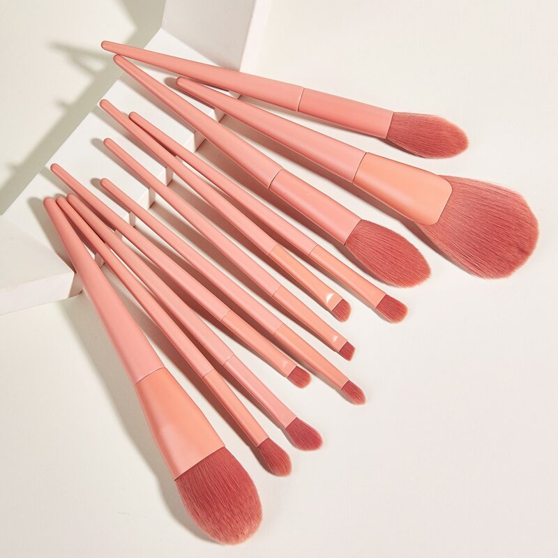 

11pcs Soft Makeup Brush Set, Pink