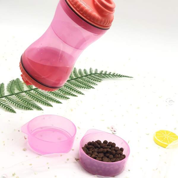 

1pc Dog Outdoor Multifunction Water Bottle, Pink