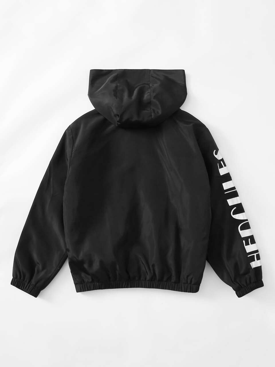 Boys Letter Graphic Patched Detail Wind Jacket