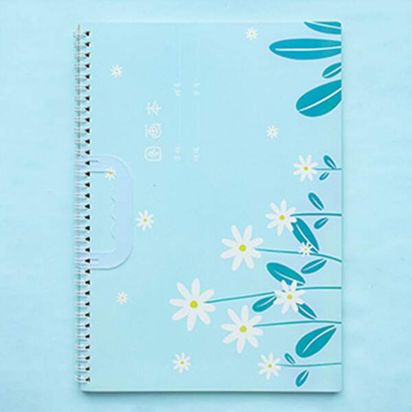 

1pack Flower Print Cover Sketchbook, Blue