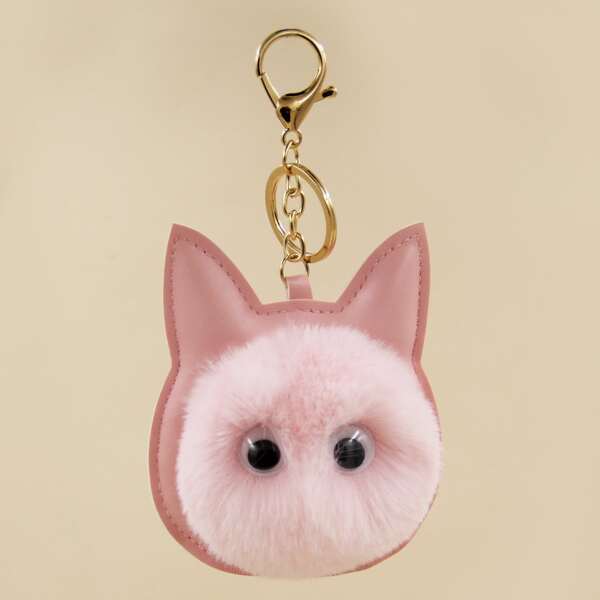

Cartoon Charm Keychain, Baby pink