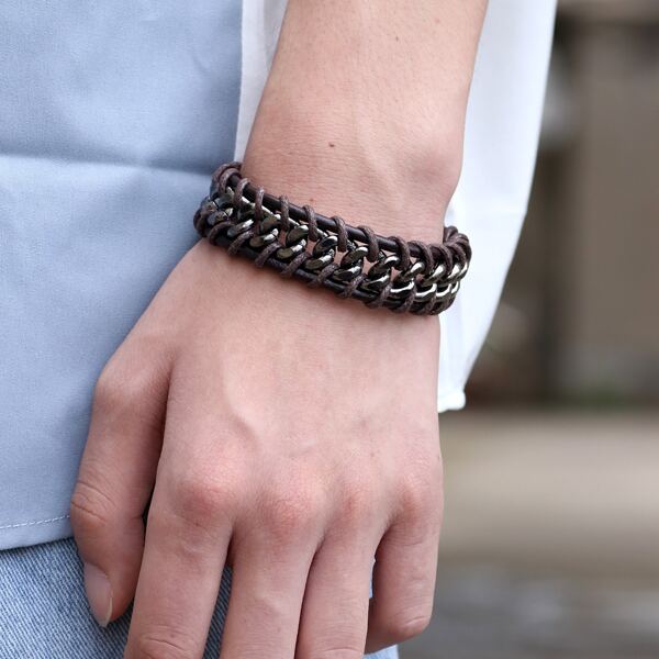 

Men Chain Bracelet, Brown