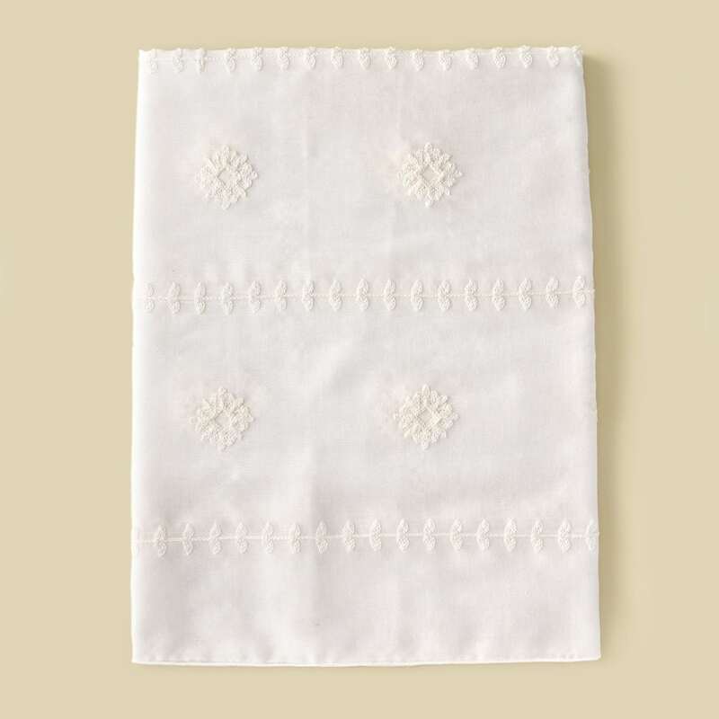 

Floral Embroidered Scarf, White