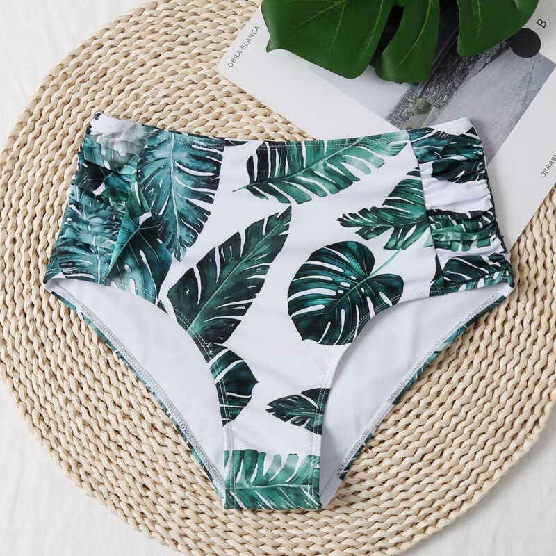 

Tropical High Waisted Bikini Panty, Green