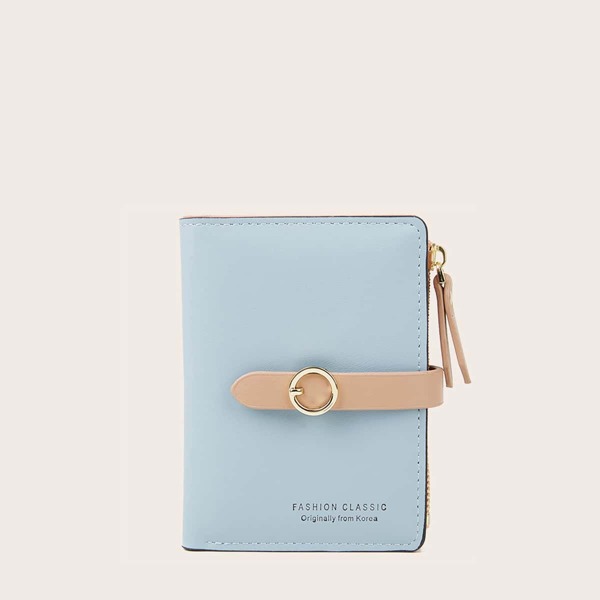 

Metal Decor Purse With Card Holder, Blue