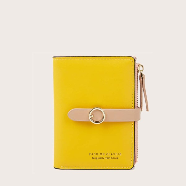 

Metal Decor Purse With Card Holder, Yellow
