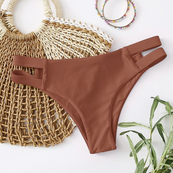 

Cut-out Side Bikini Panty, Brown