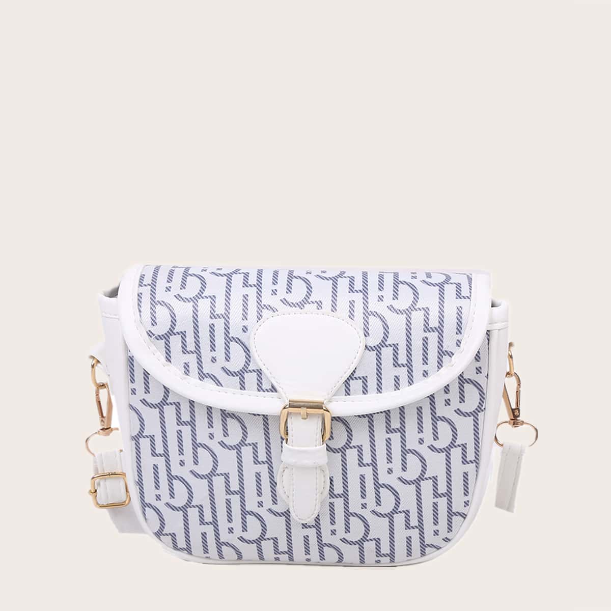

Letter Graphic Crossbody Bag, Multicolor