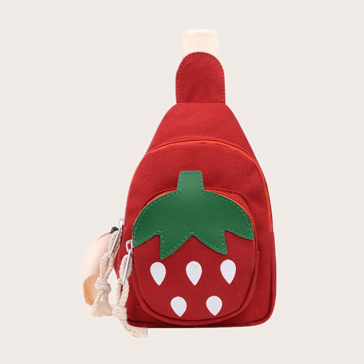 

Strawberry Canvas Fanny Pack, Red