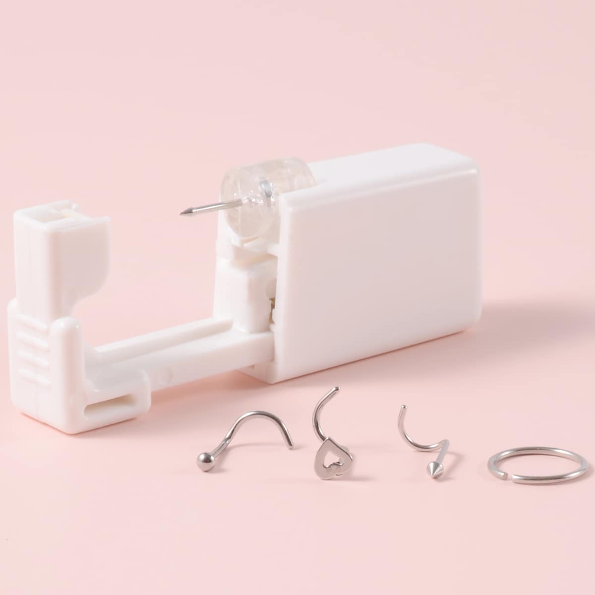 

5pcs Heart Decor Nose Ring Accessory Set, Multicolor