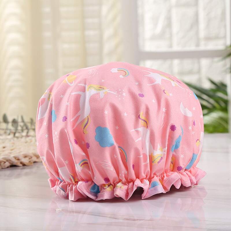 

1pc Cartoon Graphic Shower Cap, Multicolor