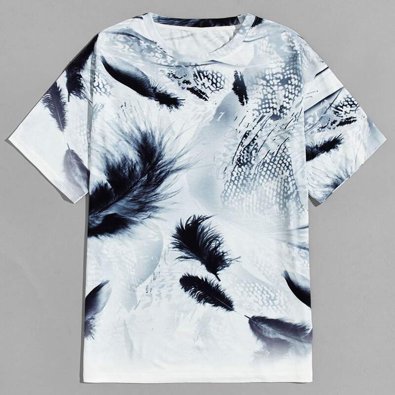 

Guys Feather Graphic Tee, Multicolor