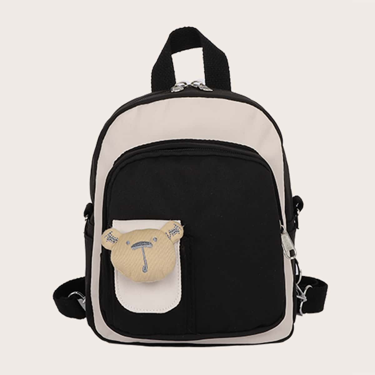 

Colorblock Bear Backpack, Multicolor